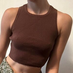 Kendall&Kylie Brown Crop Top
